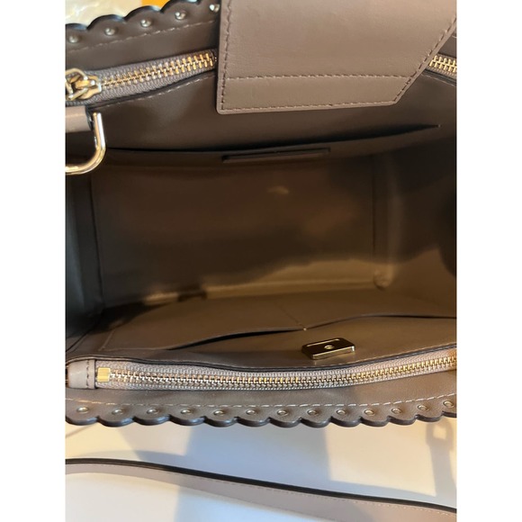 Michael Kors Benning Large Scalloped Leather Satchel Truffle Excellent Condition - Picture 6 of 15